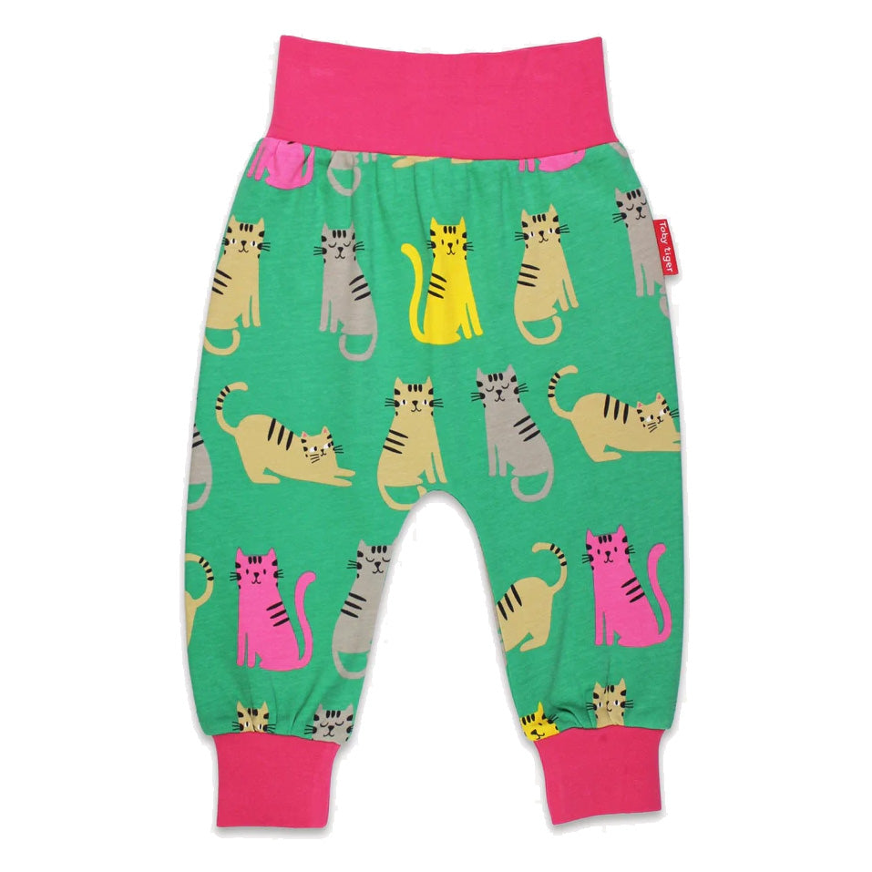 Toby Tiger organic Print pants- kittens