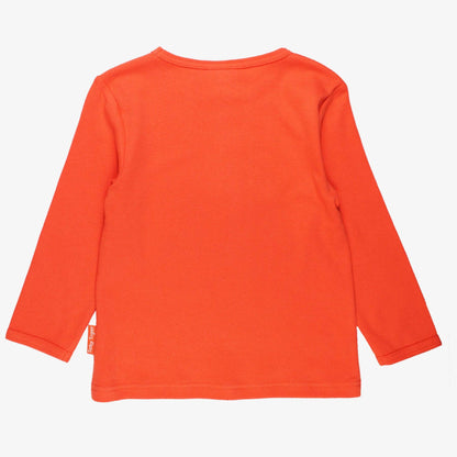 Toby Tiger Organic Cotton Long Sleeve T-Shirt - Penguin Appliqué