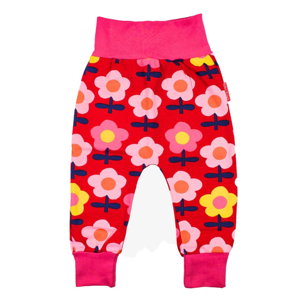 Toby Tiger organic Print pants- pink flower