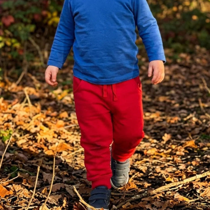Toby Tiger Organic Cotton Joggers - Red