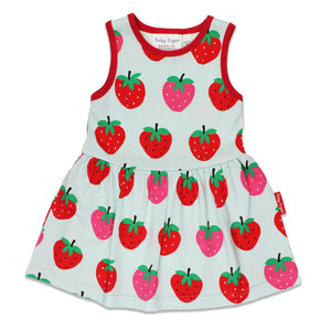Toby Tiger organic Summer dress- strawberry print