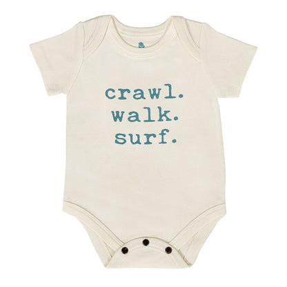Crawl Walk Surf Organic Cotton Baby Bodysuit - Finn + Emma