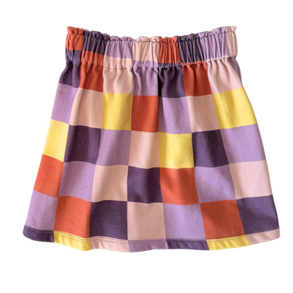 Mon Coeur Organic Cotton Skirt - Checkered Twirl