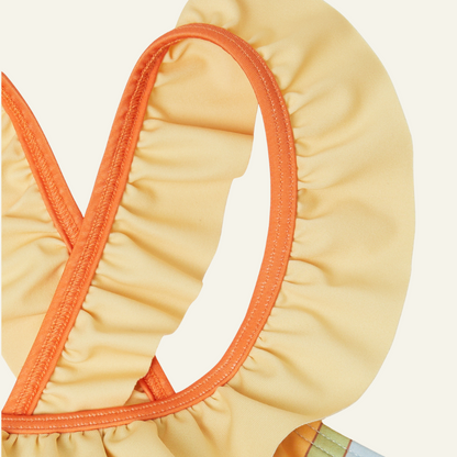 Recycled Polyester Ruffle Bikini - Groovy