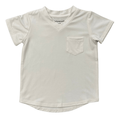 Bamboo Viscose V-Neck Pocket Tee - Various Colors | Babysprouts