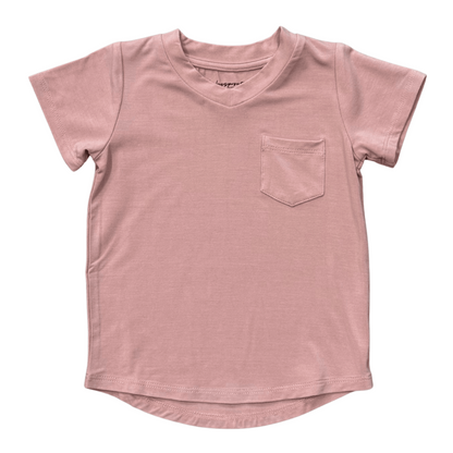 Bamboo Viscose V-Neck Pocket Tee - Various Colors | Babysprouts