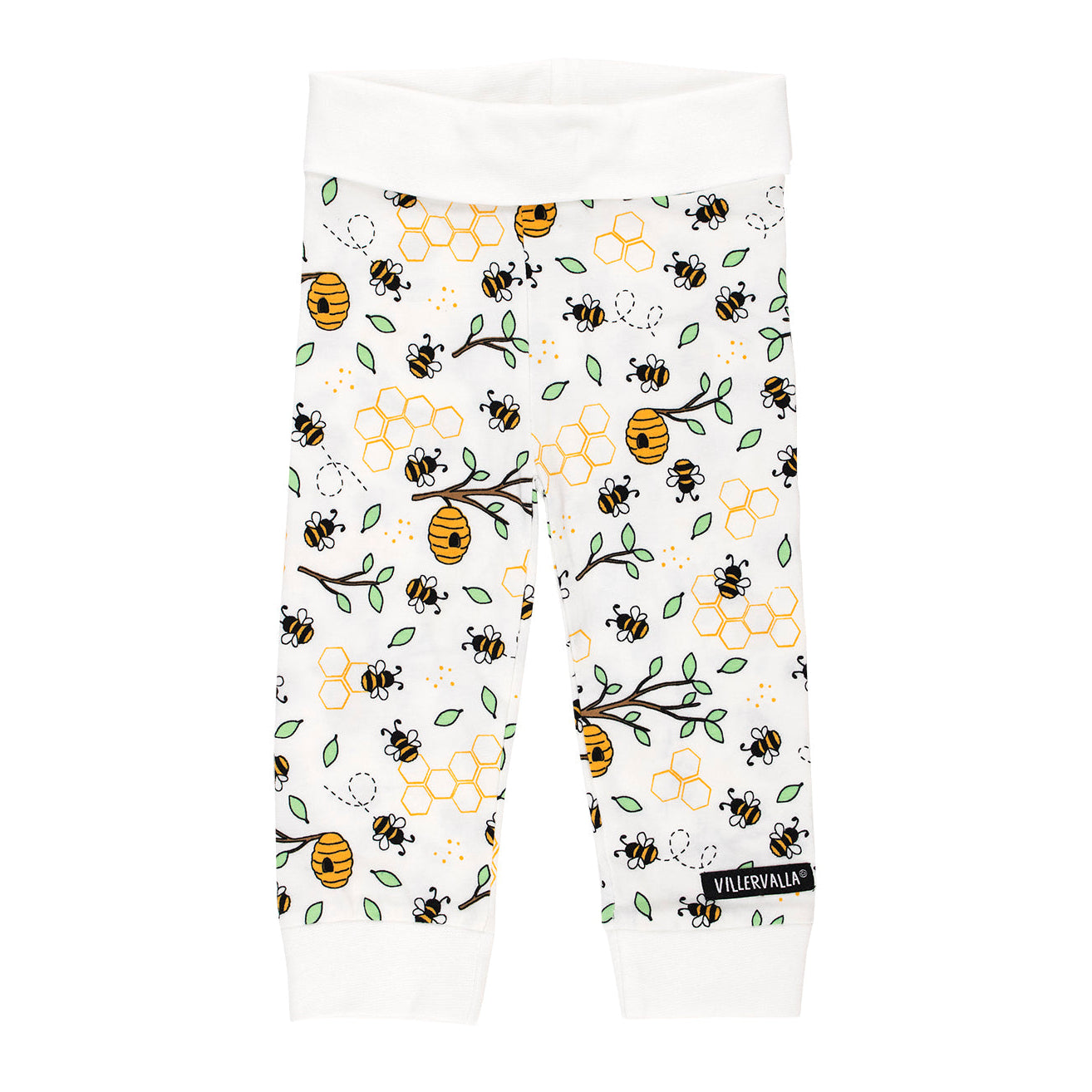 Organic Cotton Baby Pants - Bumblebee Print | Villervalla