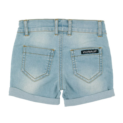 Villervalla Stretch Denim Shorts – Light Wash