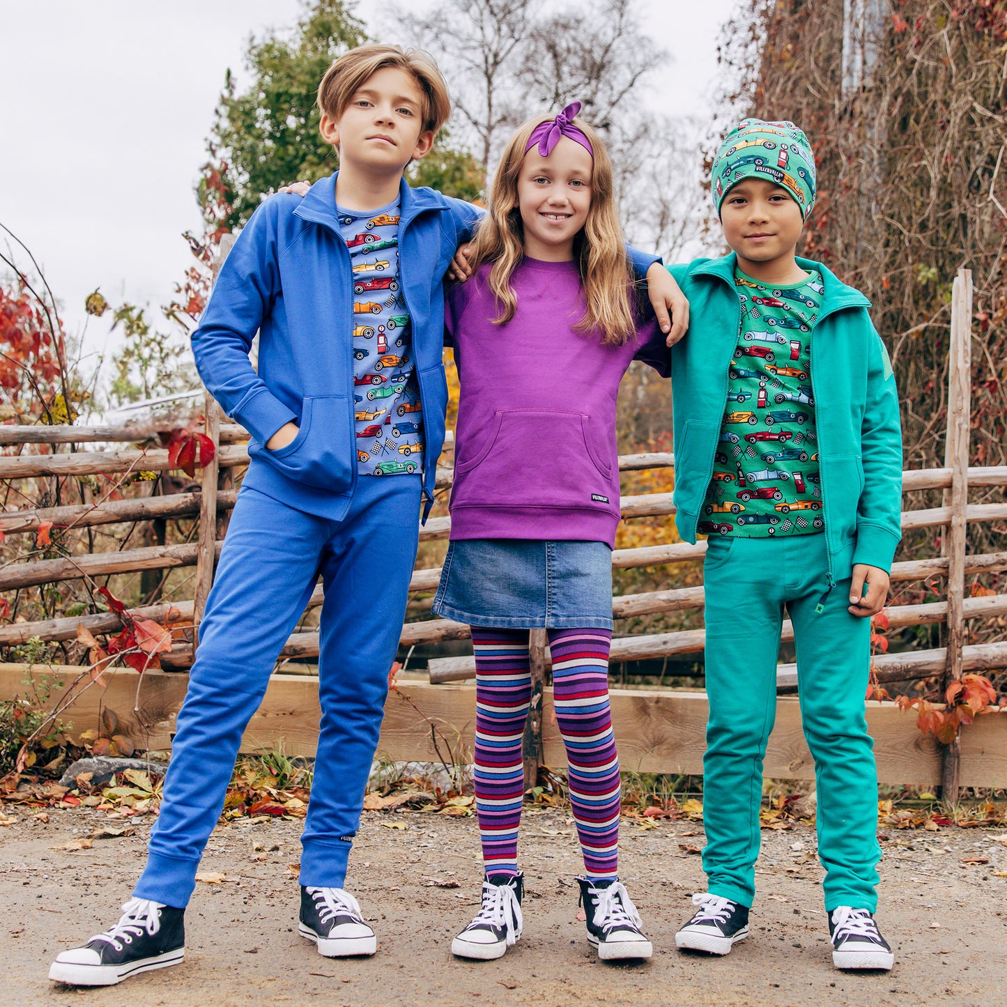 Villervalla Organic Kids' Sweatpants- Atlantic Blue