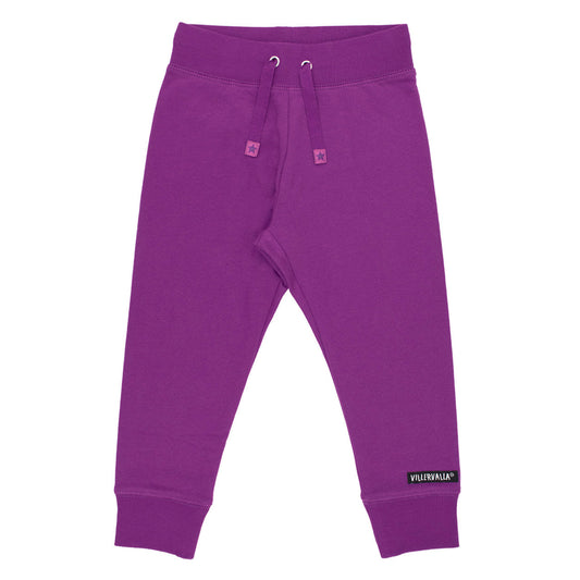Villervalla Organic Kids' Sweatpants- Dahlia Purple