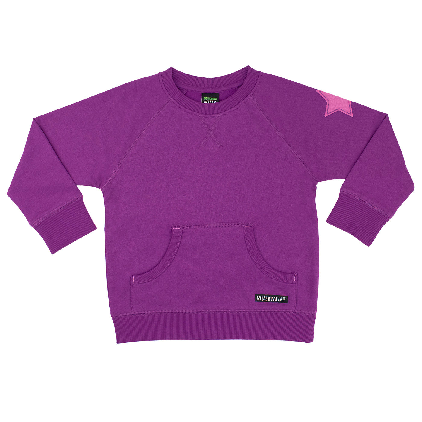 Villervalla Organic Kids' Sweatshirt- Dahlia Purple