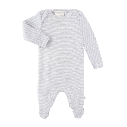 PAIGELAUREN Rib Footie Pajama | Organic Cotton, Made in LA