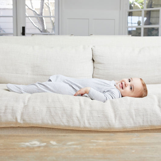 PAIGELAUREN Rib Footie Pajama | Organic Cotton, Made in LA