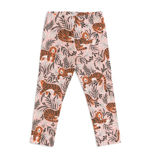 Winter Water Factory organic Leggings- pink tigers