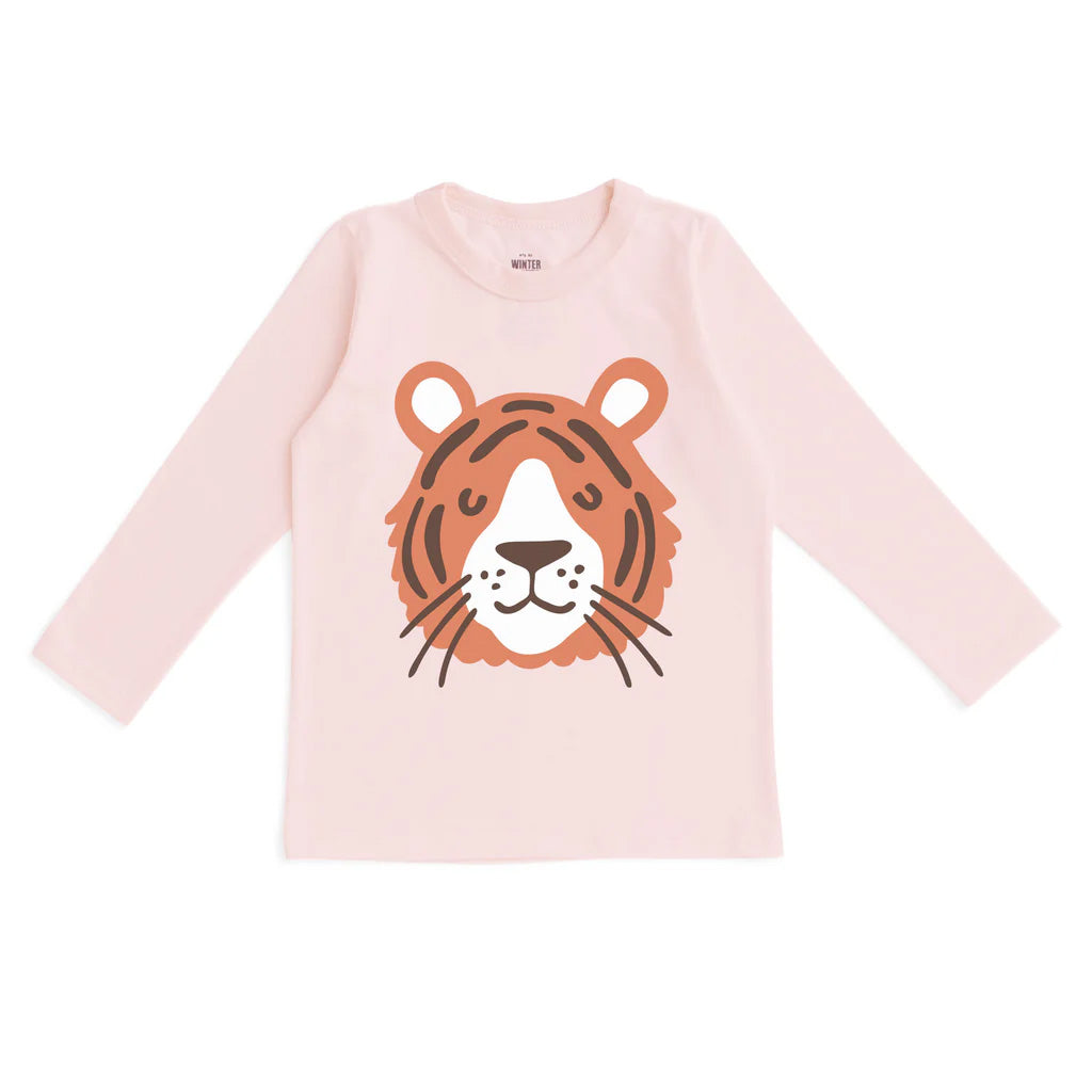 Winter Water Factory organic Long sleeve tee- pink tiger