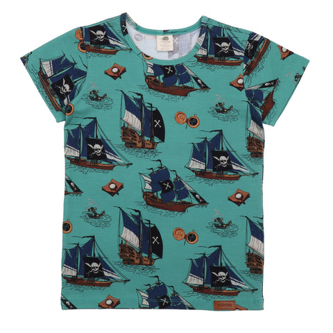 Walkiddy organic Short sleeve shirt- pirate ships