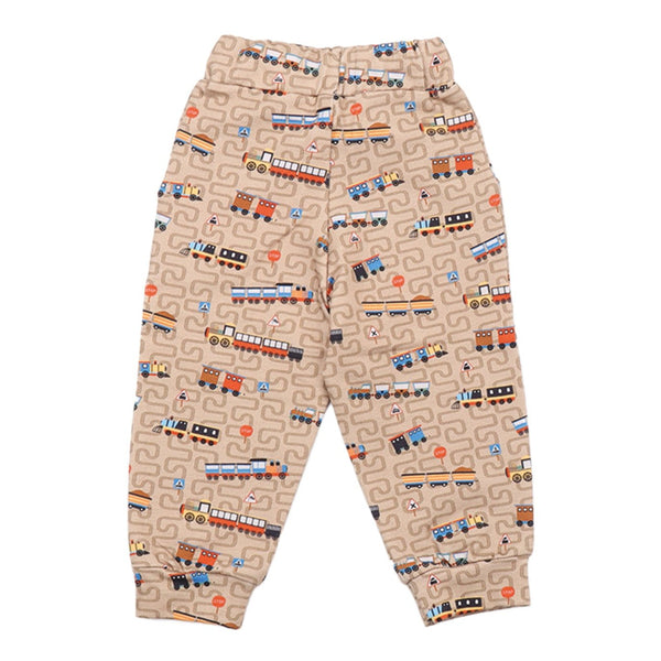 Walkiddy organic Joggers- tiny trains, back