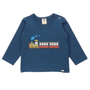 Walkiddy organic Long sleeve shirt- tiny trains