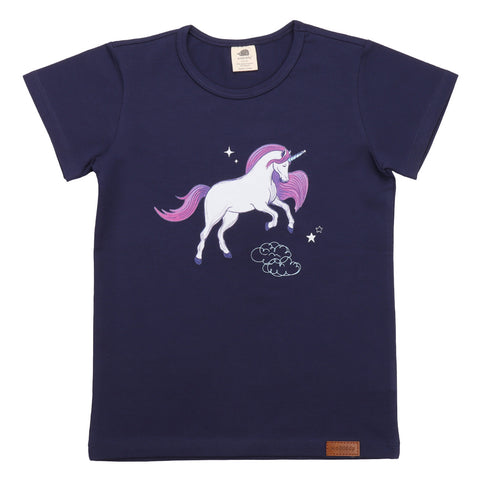 Walkiddy organic Short sleeve shirt- unicorn