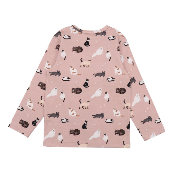 Walkiddy organic Long sleeve shirt- cats, back