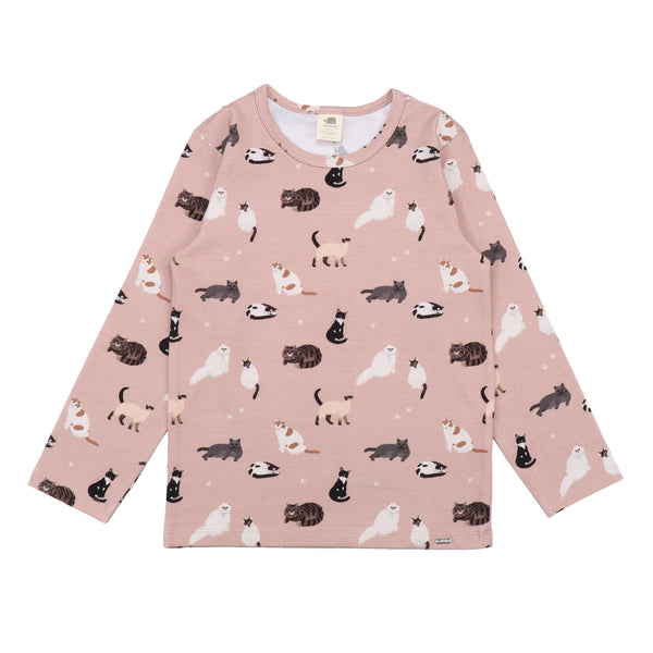 Walkiddy organic Long sleeve shirt- cats