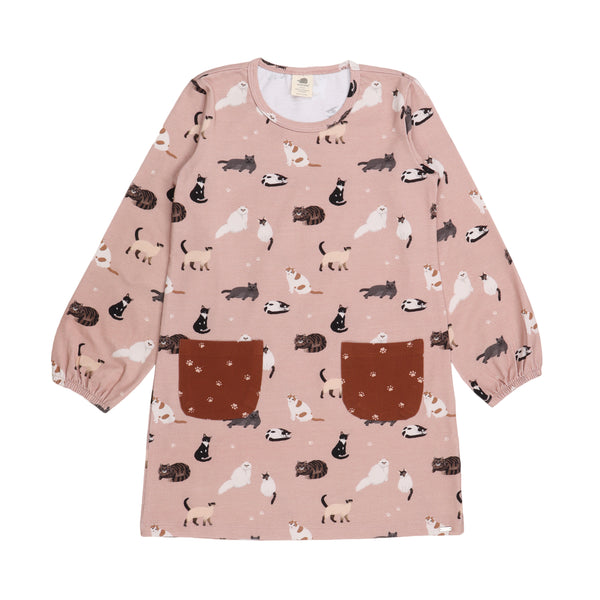 Walkiddy organic Tunic dress- various cats