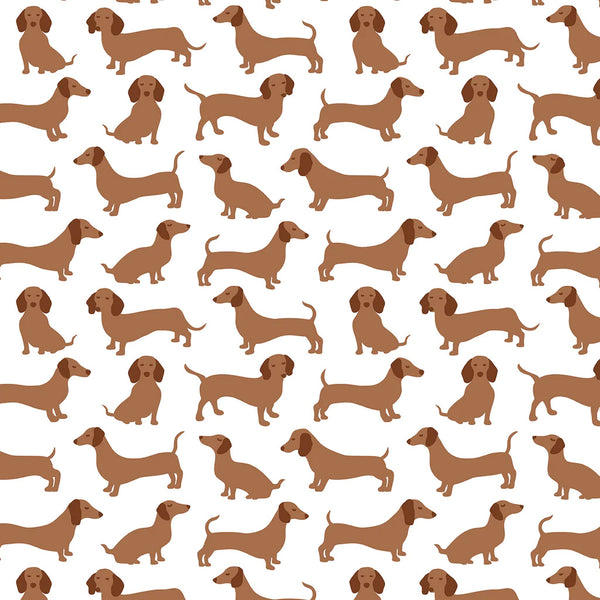 Winter Water Factory organic Long sleeve bodysuit- brown dachshunds