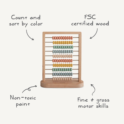 Wooden Abacus - Muted Colors | Mushie