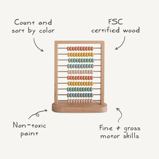 Wooden Abacus - Muted Colors | Mushie
