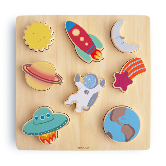 Wooden Puzzle - Farm, Dino, Space & Alphabet | Mushie