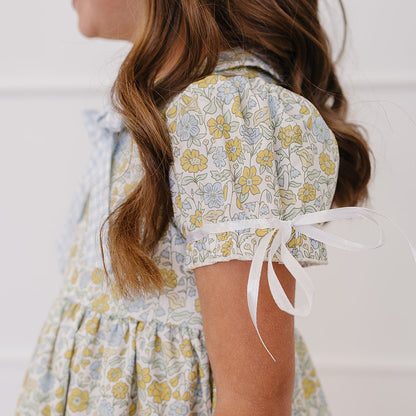 Sunny Floral Dress with Peter Pan Collar - Easter Dress