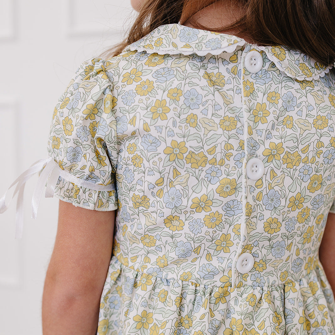 Sunny Floral Dress with Peter Pan Collar - Easter Dress