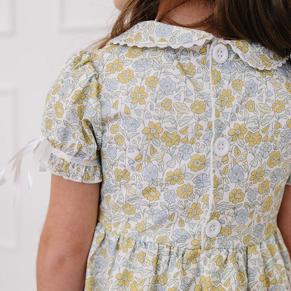 Sunny Floral Dress with Peter Pan Collar - Easter Dress