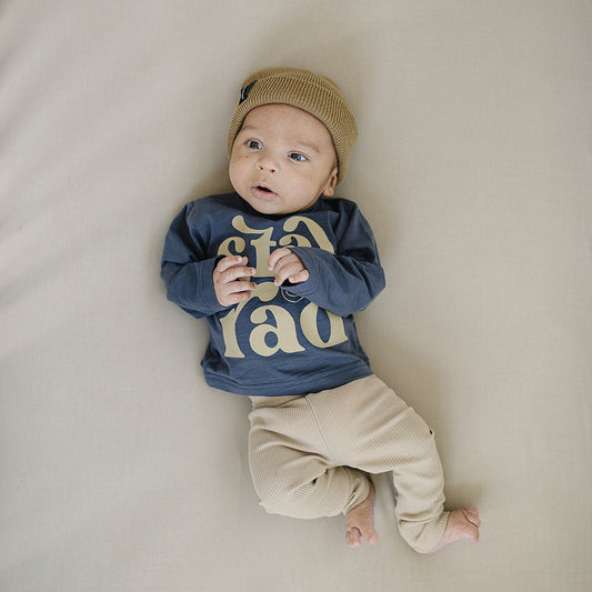 Oatmeal Organic Cotton Leggings | Mebie Baby