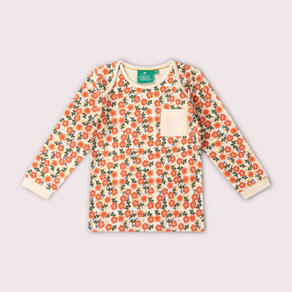 Little Green Radicals Organic Cotton T-Shirt & Jogger Playset - Pink, Petals