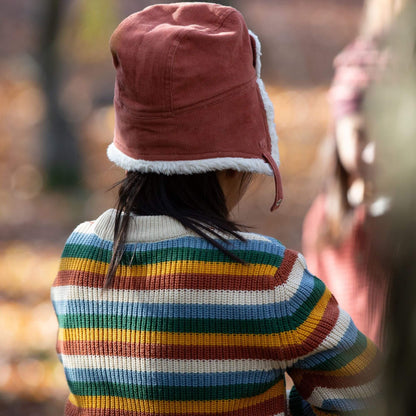 Little Green Radicals Organic Sweater- Rainbow Waffle