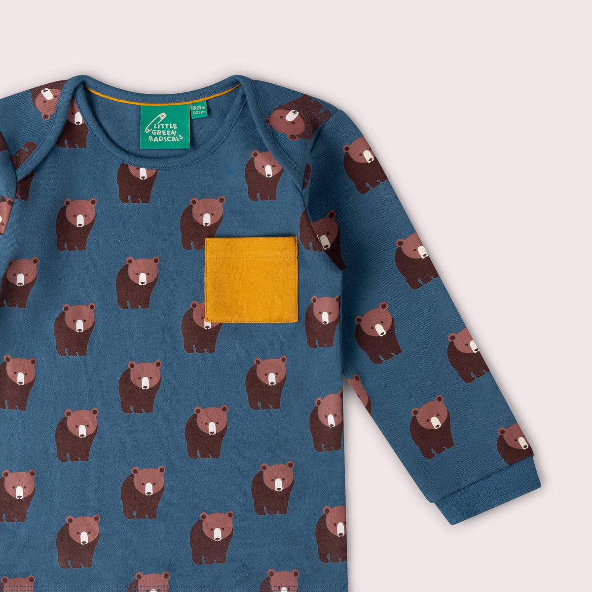Little Green Radicals Organic Cotton T-Shirt & Jogger Playset - Blue Bears