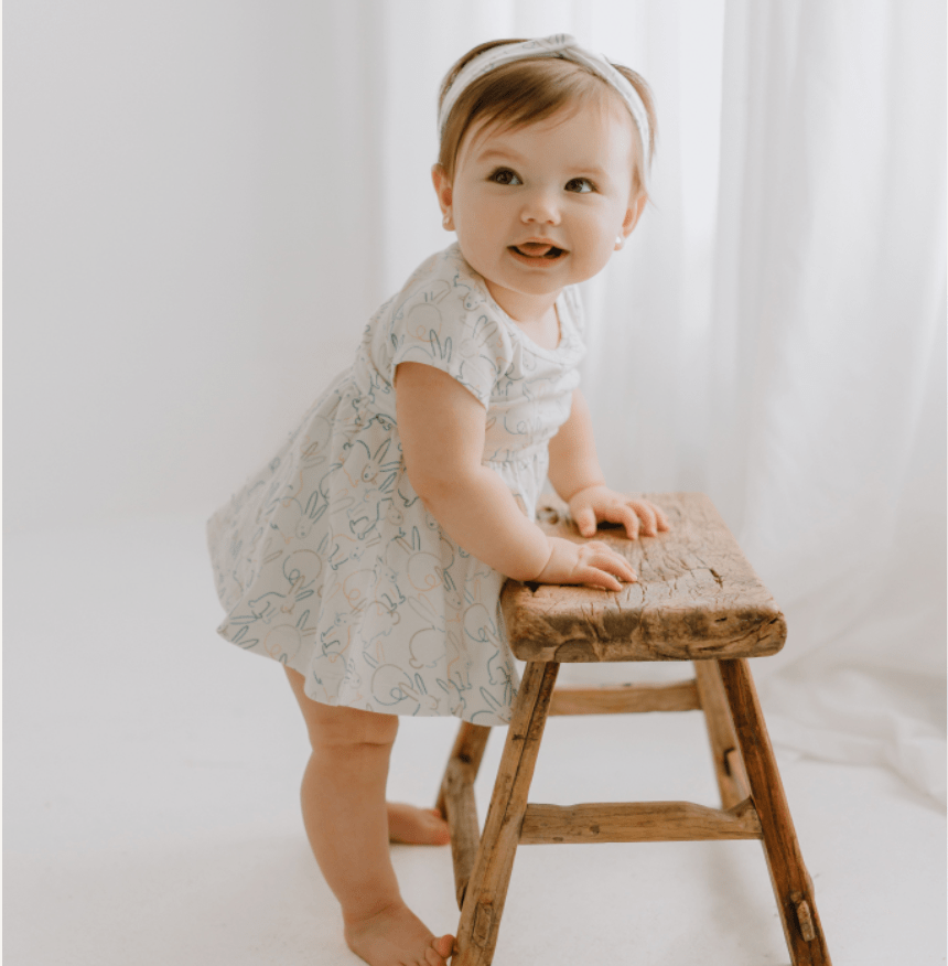 Bunnies Organic Cotton Twirl Dress - Finn + Emma