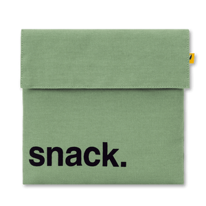 Fluf organic Flip snack bag - 'snack' moss