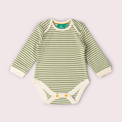 Little Green Radicals Organic Cotton Bodysuit 2 Pack - Olive Ducks