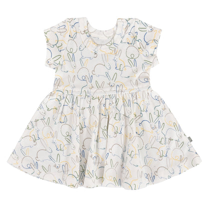 Bunnies Organic Cotton Twirl Dress - Finn + Emma