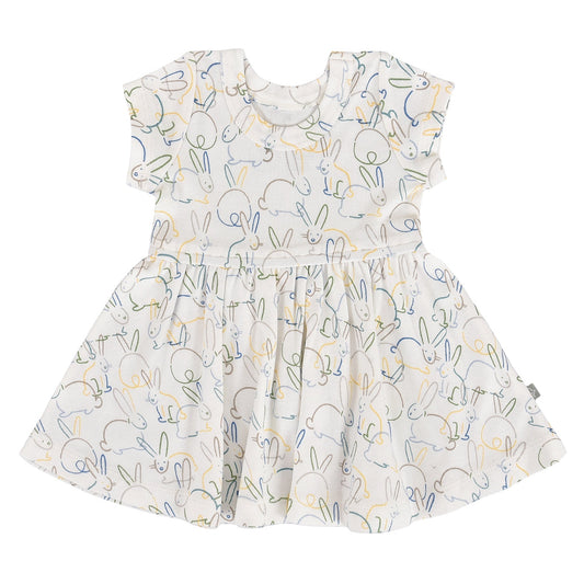 Bunnies Organic Cotton Twirl Dress - Finn + Emma