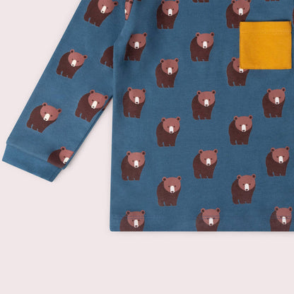 Little Green Radicals Organic Cotton T-Shirt & Jogger Playset - Blue Bears