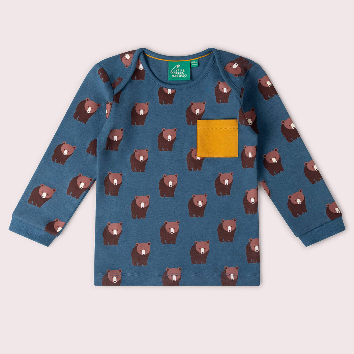 Little Green Radicals Organic Cotton T-Shirt & Jogger Playset - Blue Bears