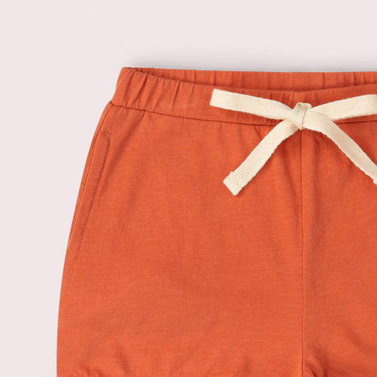 Little Green Radicals Organic Cotton Kids Shorts - Burnt Ochre