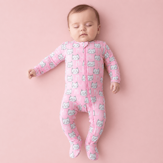Modal Footie Pajamas - Kitty Cats