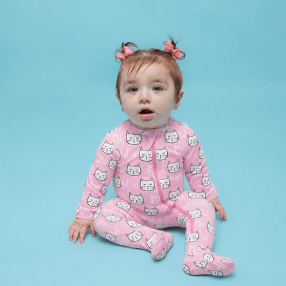 Modal Footie Pajamas - Kitty Cats