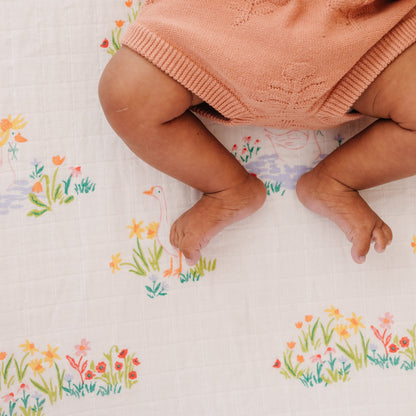 Cotton Muslin Crib Sheet - Garden Goose