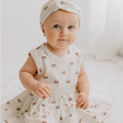 Finn + Emma Organic Cotton Crab Print Tank Twirl Dress for Baby & Toddler