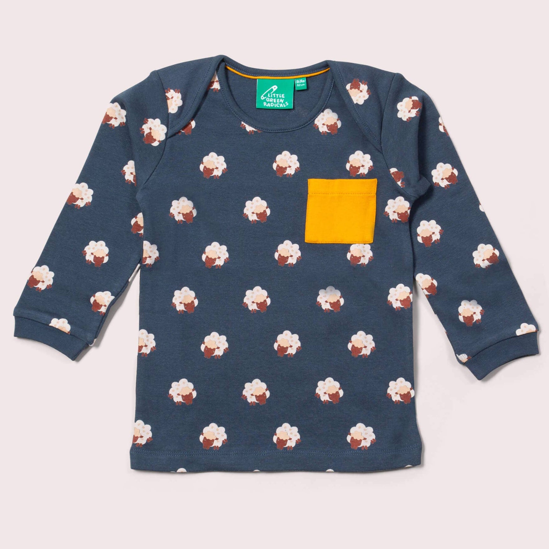 Little Green Radicals Kids' Organic Long- Sleeved T-shirt & Jogger Playset- Sleeping Sheep